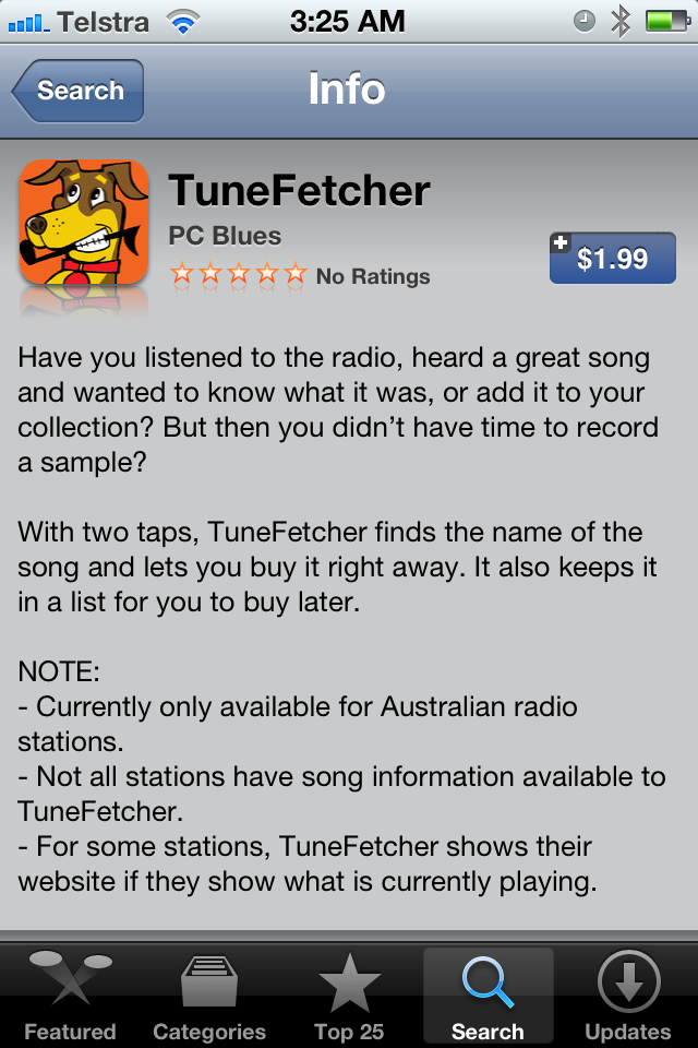 TuneFetcher in App Store